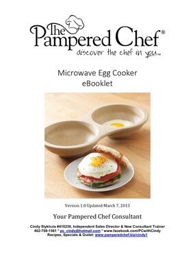 Pampered Chef Deluxe Double Egg Microwave Cooker. Pristine condition!